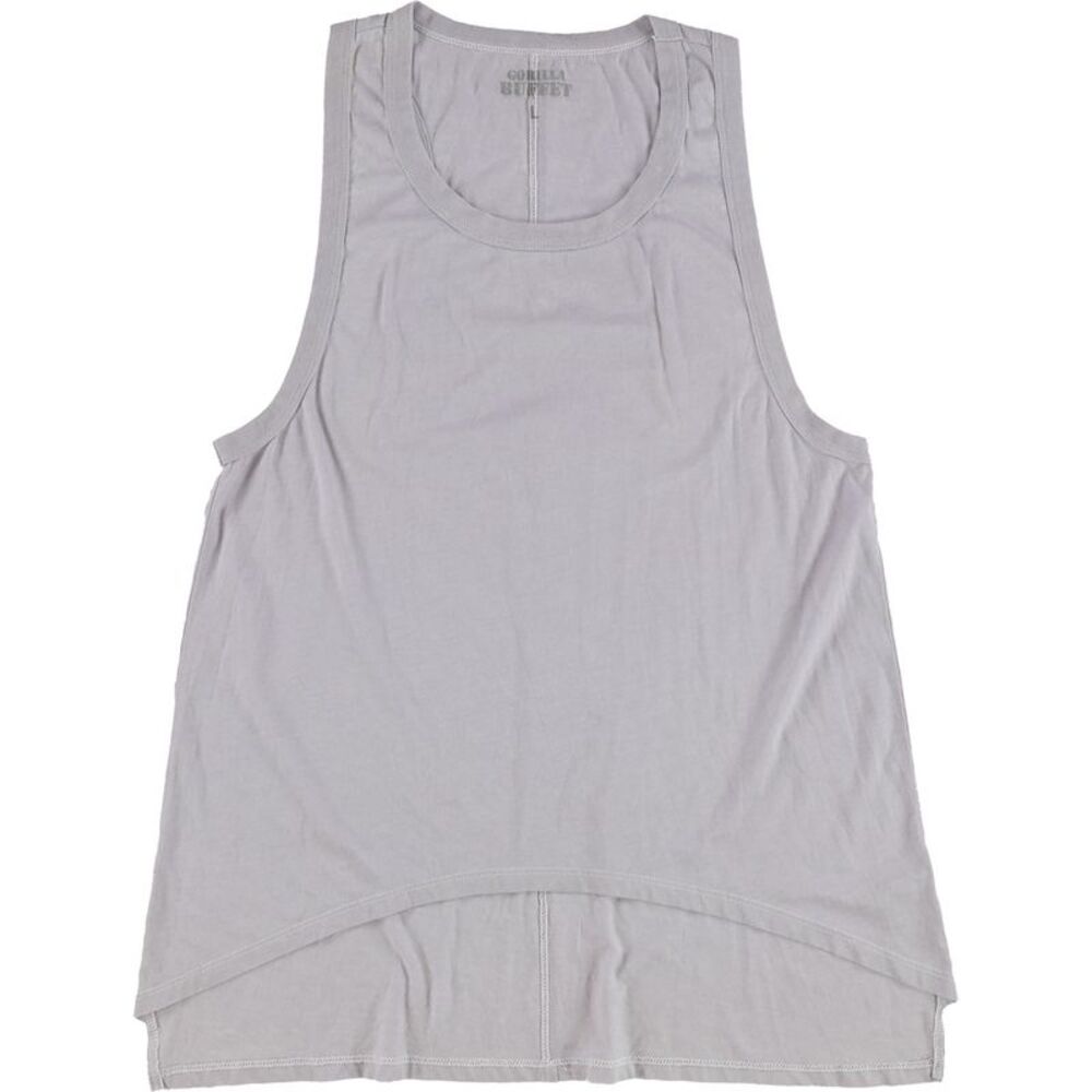 Gorilla Buffet Womens Heathered Dyed Racerback Tank Top, Purple, L, DM